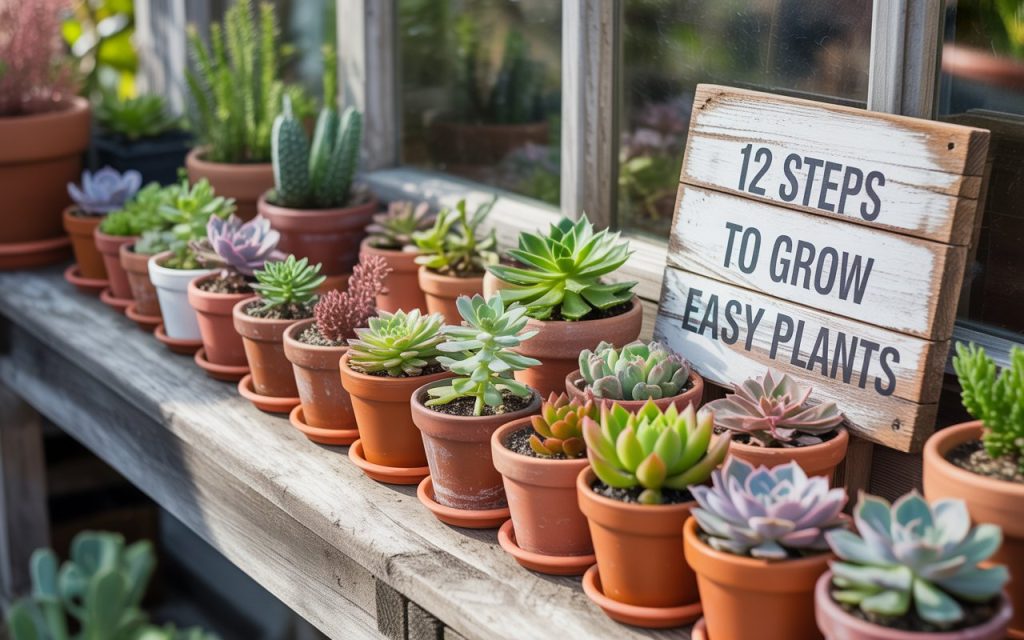 12 steps to grow easy plants to take care of for beginners