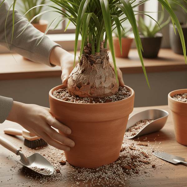 Repotting Your Ponytail Palm
