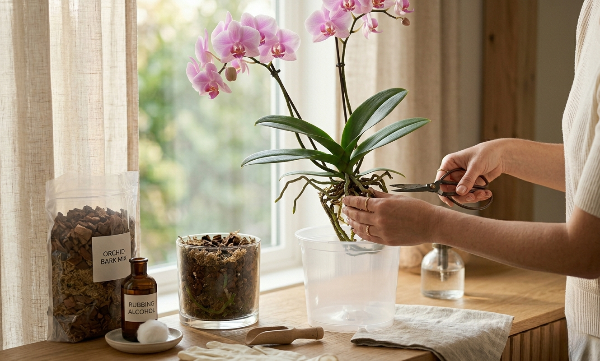 Repotting Orchids