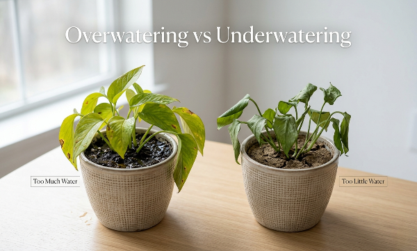 overwatering vs underwatering